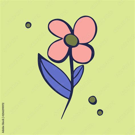 Pink And Purple Cartoon Flowers