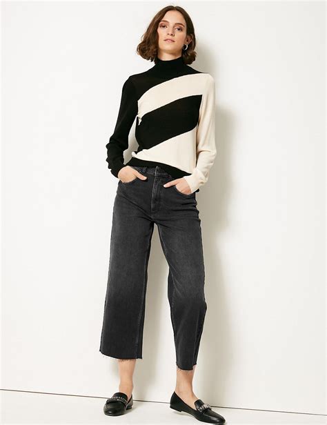 Cropped Jeans Mands With Images Cropped Jeans Fashion Wide Leg