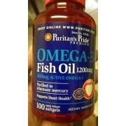 Puritan's Pride Omega 3, Fish Oil, Support Heart Health, Dietary ...