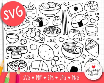 Japanese Food Coloring Pages Japanese Foods Svg Japan Svg Foods Svg