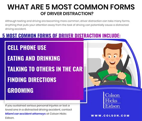 What Are 5 Most Common Forms Of Driver Distraction Dean Colson