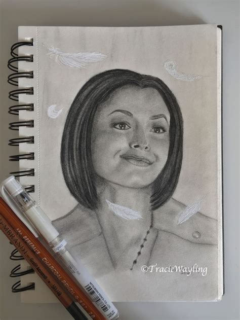 Kat Graham Aka Bonnie Bennett Vampire Drawings Sketchbook Art