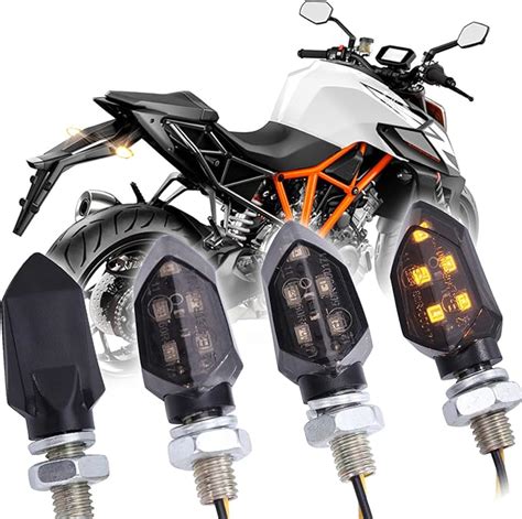 Jmtbno Pcs Mini Led Clignotants Moto Lumi Res Lampe Tanche Homologu