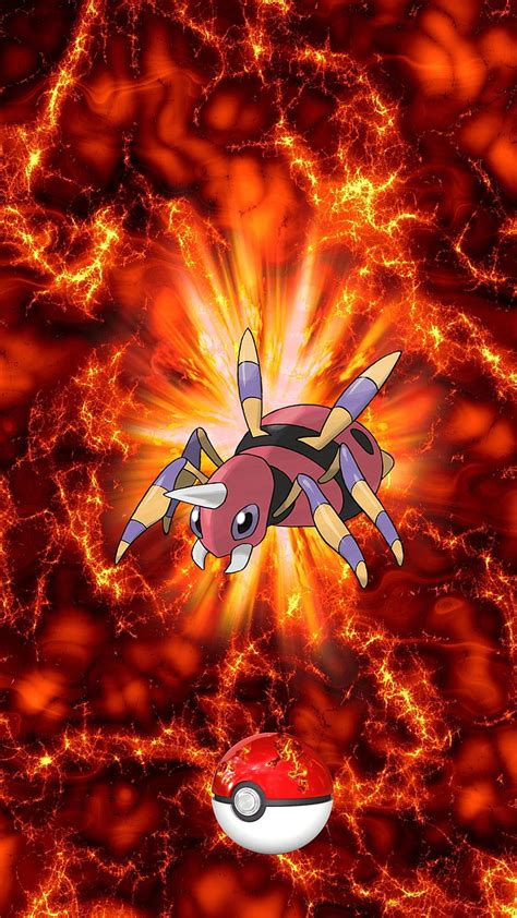 168 Fire Pokeball Ariados Unknown Spinarak HD Phone Wallpaper Pxfuel