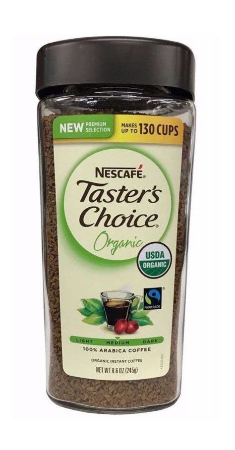 Nescafe Tasters Choice Organic Instant Coffee 100 Arabica Medium