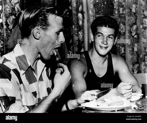 Charlie Dunn And Jimmy Carruthers January 17 1955 Stock Photo Alamy