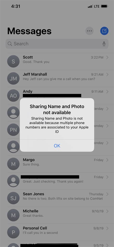 [BUG] Major bug IMO. Can’t use iMessage Name and Photo if you have two