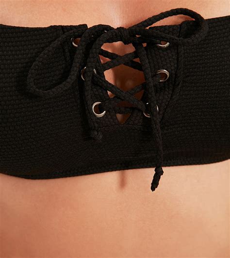 Buy Trendyol Textured Bikini Brassiere In Black 6thStreet Kuwait