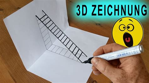 D Leiter Zeichnung Illusion Anleitung Diy Tutorial Easy Drawing