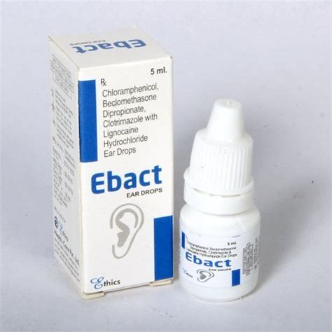 EBACT Chloramphenicol Beclomethasone Clotrimazole With Lignocaine