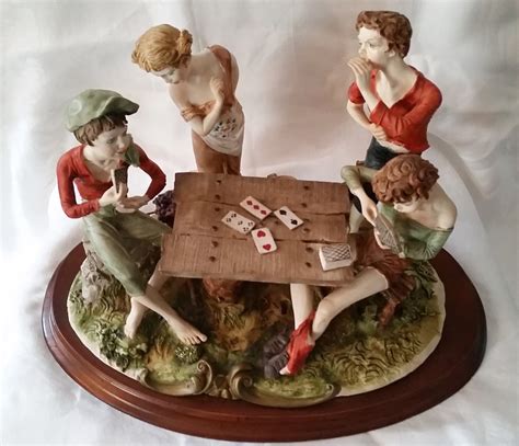 Rare Capo Di Monte Figurine Capodimonte Porcelain Figurine The Cheat