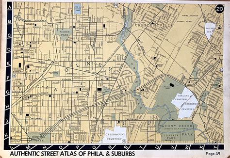 North Philadelphia Map Original 1951 City Of Philadelphia Atlas Logan