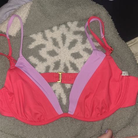 L Space Swim Nwt Lspace Pinkpurple Color Block Bikini Top Poshmark
