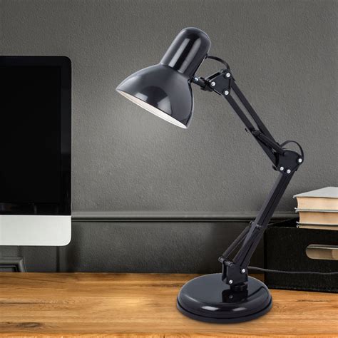 Pixa desk lamp, adjustable, E14, black | Lights.ie