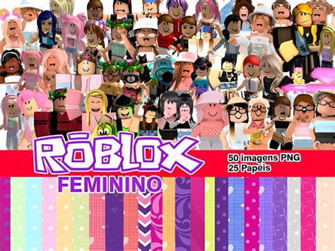 Kit Digital Roblox Feminino Imagens Png Kit0077 Elo7