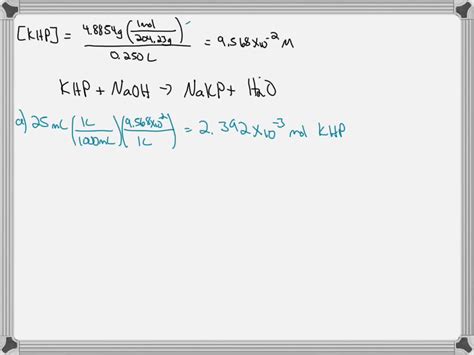 SOLVED A Solution Of Sodium Hydroxide NaOH Was Standardized Against