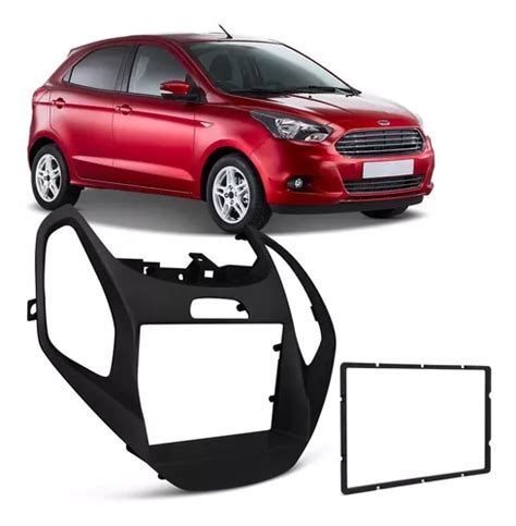 Moldura Painel Ford Ka Hatch Sedan A Din Preto Fosco