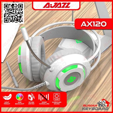 GAMING HEADSET AJAZZ AX120 WIRED MIC NOISE CANCELLING RGB