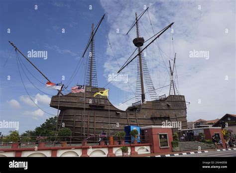 Maritime Museum in Malacca city was constructed as replica of Portuguese ship, Flor De La Mar ...