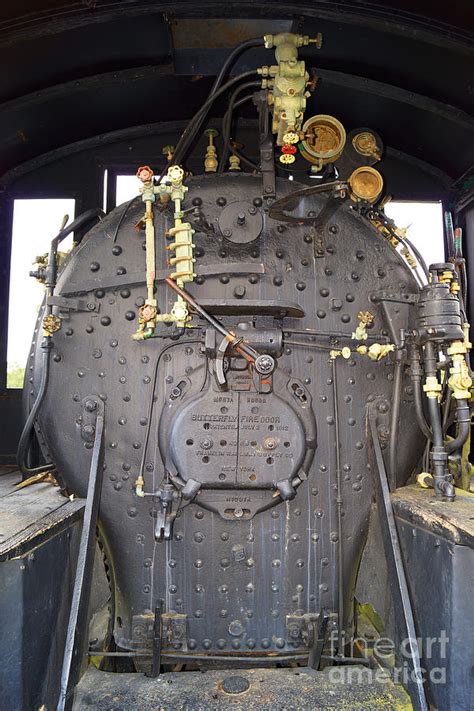 Steam Engine 444 Fire Box And The Controls Photograph By Kim Pate