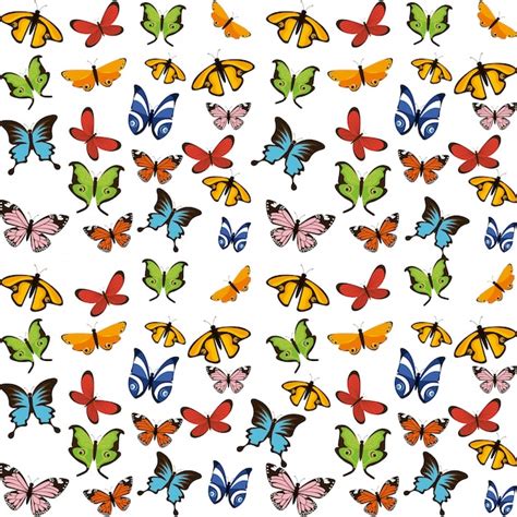 Mariposas Volando Vector Premium