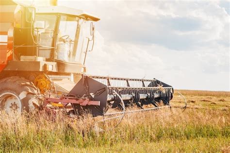 Premium Photo Combine Harvester Agriculture Machine Working In Field