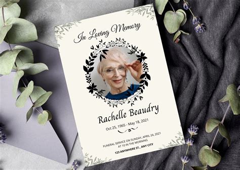 Editable Floral Funeral Program Template Celebrating The Life Etsy