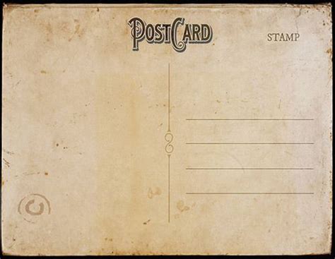 Vintage Postcard Template - Back Design