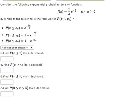 Answered Consider The Following Exponential… Bartleby