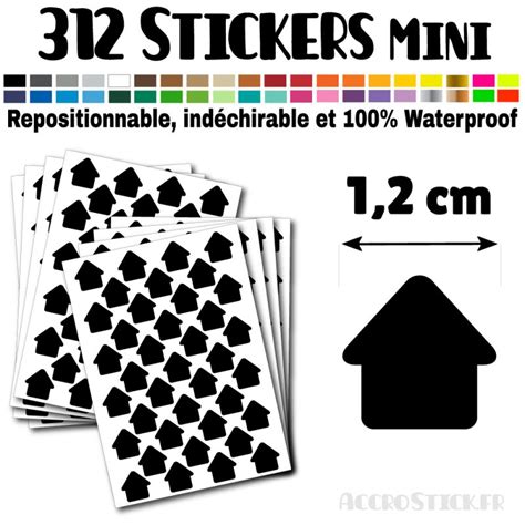 Maisons Cm Stickers Mini Gommettes Couleur Noir