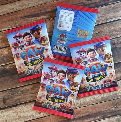 Paw Patrol Chip Box Paw Patrol Birthday Paw Patrol Chips Pouch Paw