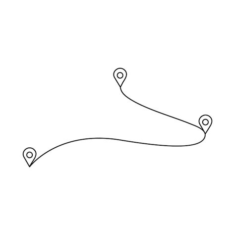 Premium Vector Continuous One Line Drawing Of Route Maps And Location