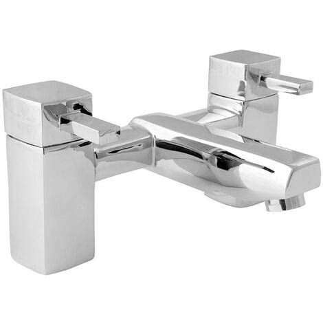 Deva Rubic Pillar Mounted Bath Filler Tap Chrome