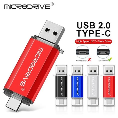 Microdrive 32GB 64GB 128GB USB Flash Drive OTG Type-C High Speed Laptop ...