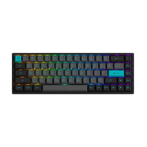 Buy Akko Black And Cyan 3068b Plus 65 68 Key 65 Percent Rgb Hot