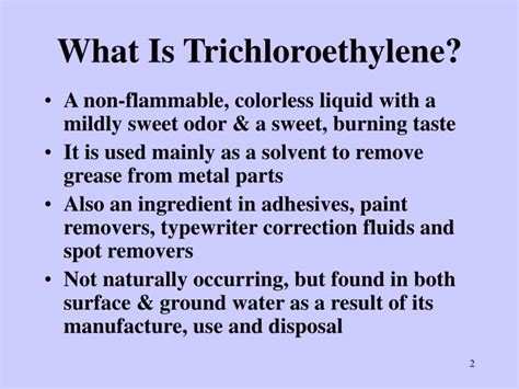 PPT - Trichloroethylene (TCE) PowerPoint Presentation - ID:501872