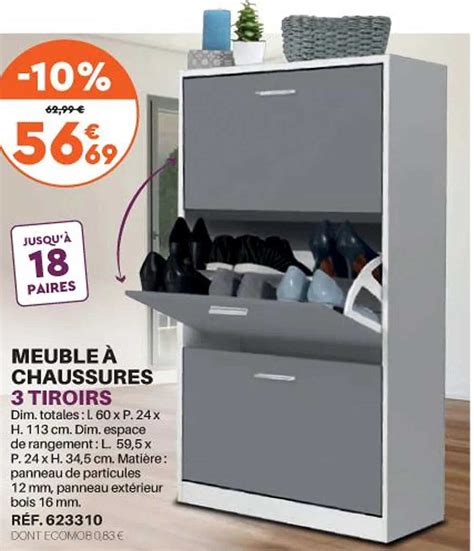 Promo Meuble Chaussures Tiroirs Chez Shopix Icatalogue Fr