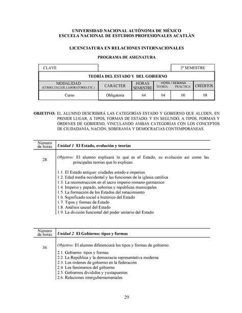 Teor A Del Estado Y Del Gobierno Universidad Nacional Autnoma De