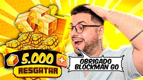 GANHEI 5 000 GCUBES DE GRAÇA NO BLOCKMAN GO YouTube