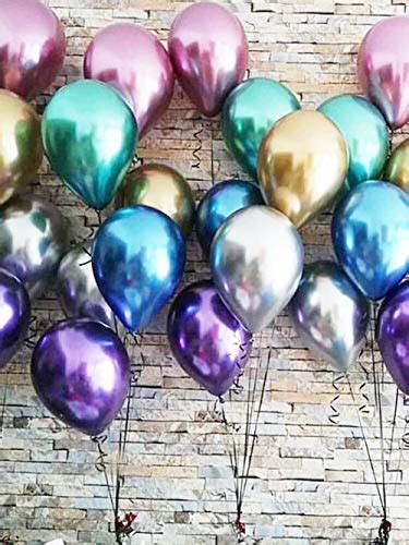 Metallic Latex Balloons Party Balloons 12 Inch 50pcs Assorted Color