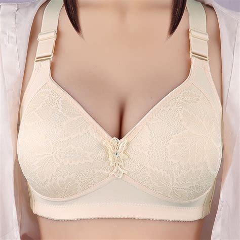 Munlar Wire Free Women S Bra Beige High Support Push Up Lift Bra