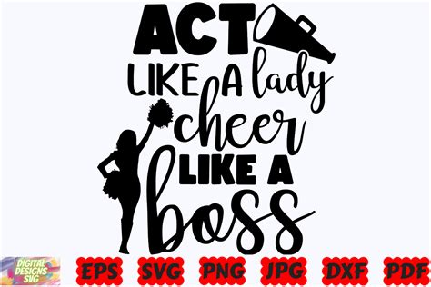 Act Like A Lady Cheer Like A Boss Svg Graphic By