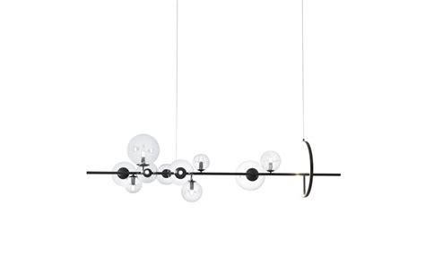 Step Into Design Pendant Lamp ORION LONG 120 Black 120 Cm