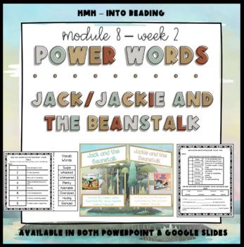 HMH Into Reading Module 8 Week 2 Power Words Jack Jackie And The