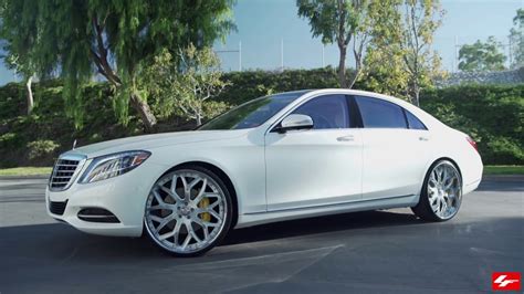 White Mercedes Benz S550 24 Lf 750 Lexani Wheels Youtube