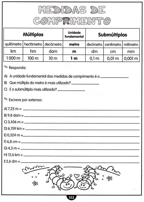 Atividades Sobre Medidas De Comprimento O Ano Gabarito