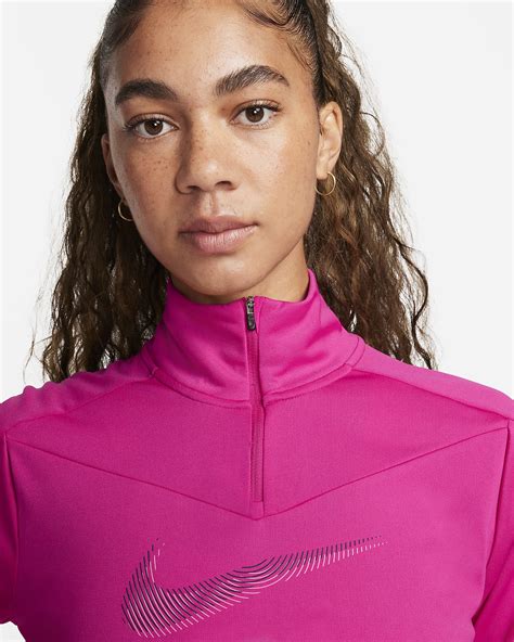 Nike Dri Fit Swoosh Womens 14 Zip Running Top Nike Sk