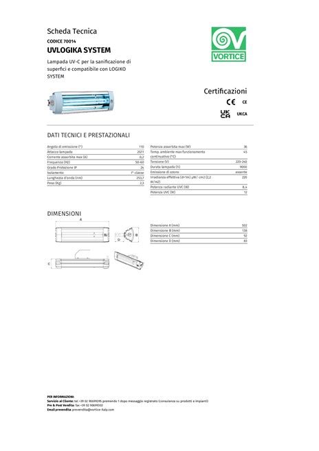 Uvlogika System Lampada Igienizzante In Alluminio By Vortice