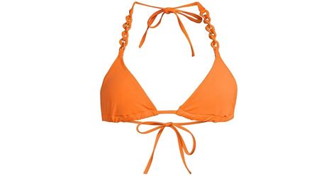 Solid And Striped The Iris Chain Bikini Top In Orange Lyst