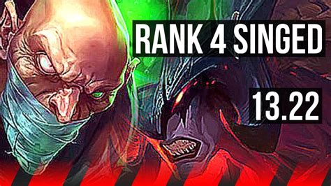 SINGED Vs AATROX TOP Rank 4 Singed 2 9M Mastery 1300 Games 7 3